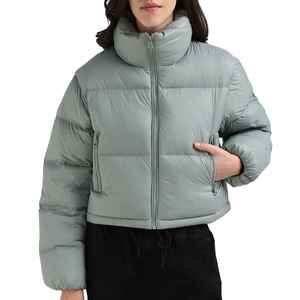 Wholesale High Quality Custom Ladies Short Outwear Clothes Manufacturer Winter <b>Crop</b> Puffer <b>Jacket</b> for Women - Product Image 5