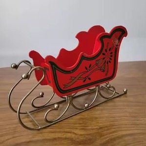 Hermosa Decoración de mesa de trineo navideño de Metal, adorno navideño Vintage perfecto para la decoración del hogar de temporada - Product Image 2