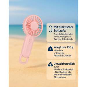Mini Ventilador USB Portátil de Mano, 6 x 15 cm, Fuente de Alimentación Eléctrica de 5V, Plegable, Cinco Ajustes de Velocidad del Viento, para Uso en el Hogar, Automóvil y Autocaravana - Product Image 2
