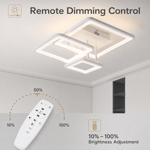 57W Modern Acrylic Dimmable Led <b>Ceiling</b> <b>Light</b> With <b>Remote</b> Tri Color Semi Flush Mount For Bedroom And Living Dining Room - Product Image 4