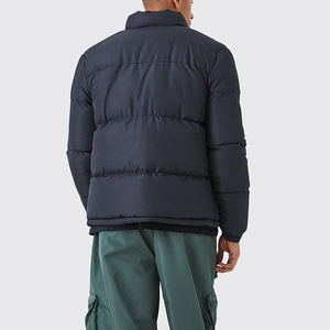 Veste matelassée en duvet personnalisée tendance, manteau coupe-vent d'hiver, beige, veste matelassée pour homme - Product Image 2