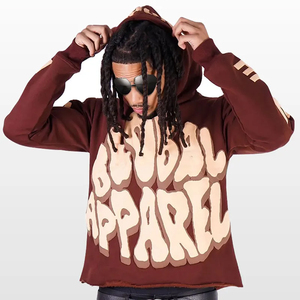 Unisex 100% algodón de alta calidad pesado pulóver sudadera logotipo personalizado francés Terry Sudadera con capucha en blanco para hombres - Product Image 1