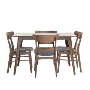 Concepto minimalista, silla de madera de teca para jardín, juegos de restaurante modernos, muebles de cafetería, silla de comedor, mesa de comedor a precios económicos - Product Image 3