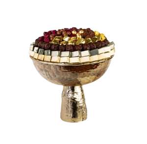 Bol de service élégant en métal doré, fait à la main, écologique, sans BPA, passe au lave-vaisselle, pour les fêtes, prix bas - Product Image 5