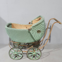 Poupée en osier naturel, landau en rotin, landau pour poupées, jouets d'enfants, poussette tissée à la main, vente en gros