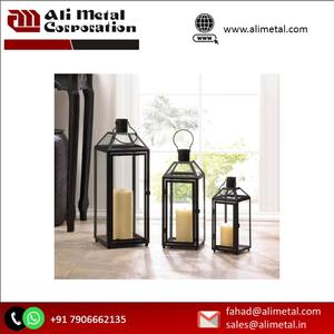 Linterna de madera extra pesada de la mejor calidad Accesorio de iluminación exclusivo para Navidad Venta caliente Linterna Luz Otra vela - Product Image 2