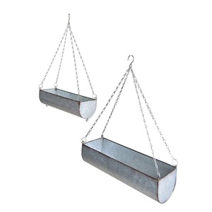 Elegante maceta galvanizada para una decoración moderna de granja en espacios interiores o arreglos de jardín al aire libre - Product Image 6