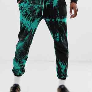 Haute qualité hommes cravate teinture survêtement sur mesure 100% coton avec Logo Top qualité doux respirant tissu hommes cravate teinture survêtement - Product Image 2