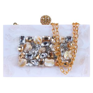 Pochette de luxe en résine DESIGN LINKED avec broderie et strass, sac à main de créateur, écologique, fait main, meilleur prix - Product Image 5