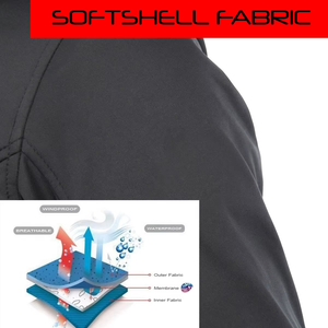 Veste de moto en softshell de haute qualité avec armures amovibles homologuées CE, coupe-vent imperméable - Product Image 4