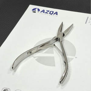 Pince à extensions de cheveux en acier inoxydable, outil de sertissage professionnel pour micro-anneaux et nano-anneaux, pour salon et usage domestique - Product Image 6