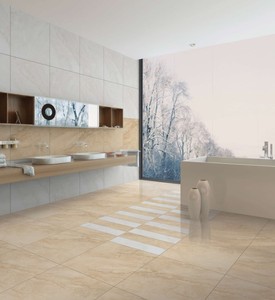 กระเบื้องเคลือบที่ผ่านการเจียระไนขนาด600x600มม. พร้อมพื้นผิวมันวาวสำหรับใช้ในโรงเรียน - Product Image 2