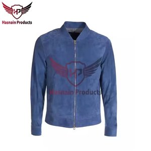 <b>Men</b> Premium <b>Suede</b> <b>Jacket</b> Casual Zip Up Stand Collar Winter Fashion Outerwear - Product Image 2