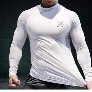 เสื้อยืดรัดรูปแขนยาวสำหรับผู้ชายเสื้อออกกำลังกายสำหรับใส่วิ่งและเล่นกีฬา - Product Image 3