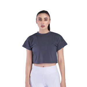 Producto de Venta caliente Mujeres Camisetas de verano Algodón Poliéster Crop Top Camiseta Popular Street Wear Diseños y tamaños con logotipo - Product Image 2