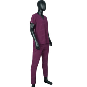 Tenues de travail Blaze Fight Wear sur mesure, ensembles de blouses et pantalons, col montant, manches courtes et design sur mesure, tissu sergé, unisexe - Product Image 2