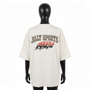 Camiseta Extra Grande para Mujer, Algodón Jersey de Calidad, Corte Holgado, Panel de Manga en Contraste, Logotipo Personalizado, Camiseta Extra Grande 100% Algodón - Product Image 2