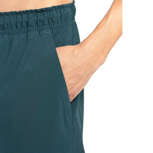 Mens teal running <b>shorts</b> <b>with</b> side slit <b>zipper</b> <b>pocket</b> breathable quick dry lightweight gym training workout wear - Product Image 4