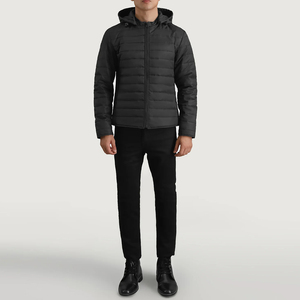 Veste d'hiver matelassée pour homme en gros, manteau chaud matelassé, imperméable, coupe-vent, vêtements d'extérieur légers, veste rembourrée à capuche - Product Image 3