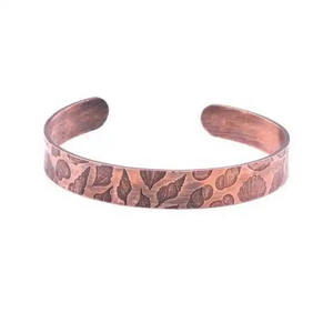 Pulsera de cobre ajustable de diseño estándar, pulseras de mano de cobre puro sólido magnético para mujeres y hombres, artesanías - Product Image 3