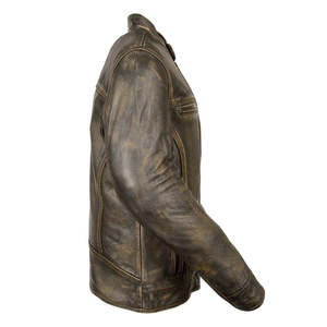 Veste en cuir d'hiver de style urbain de qualité supérieure pour hommes, séchage rapide, respirante, 100% cuir véritable, lettre TIMELY - Product Image 6