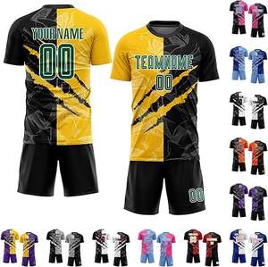 Kit de uniforme de fútbol personalizado OEM, camiseta de fútbol juvenil de tela transpirable con pantalones cortos para ropa deportiva de equipo y Club - Product Image 6