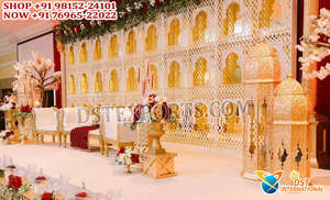 Panneau de miroir décoratif en bois pour scène de mariage, toile de fond de scène de mariage moderne, cadre de miroir tendance pour mariage au Royaume-Uni - Product Image 3