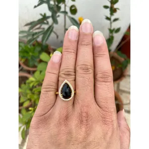 Natural Black Onyx <b>Ring</b> <b>925</b> Sterling <b>Silver</b> Handmade Gemstone <b>Ring</b> Wholesale Jewelry Supplier - Product Image 3