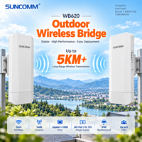 Pont WiFi extérieur SUNCOMM WB620 5 GHz 900 Mbps Gigabit PoE avec antenne directionnelle 14 dBi IP65 Point à Point