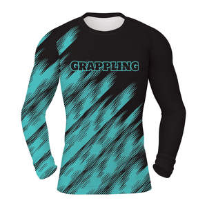 Vente en gros personnalisé, Rash Guard de jiu-jitsu léger et écologique, manches longues, sublimé, taille plus, respirant pour hommes - Product Image 5