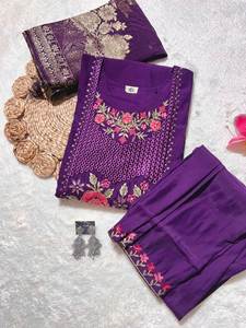 ชุดคอลเลกชั่นชุดคอลเลกชั่นชุดคอลเลกชั่นผ้าไหมโรมันดีไซน์เนอร์อินเดียสำหรับงานแต่งงานของผู้หญิง - Product Image 5