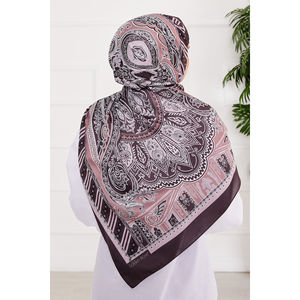 Écharpe Hijab en Satin Chiffon à Motif Lava de Haute Qualité, Douce et Longue, Style Ethnique pour Filles, Châle Numérique Imprimé de Haute Qualité pour Femme - Product Image 4