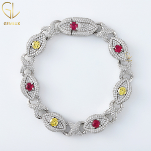 Nouveautés Glacé VVS Moissanite Diamant Pass Diamant Testeur Rappeur Bijoux Cuabn Chaîne Hiphop Bracelet - Product Image 6