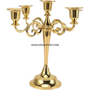 Handmade Candle Holders for Decoration and Lighting Wedding Centerpiece <b>Gold</b> Color Metal <b>Candelabra</b> Holders Unique Design - Product Image 3
