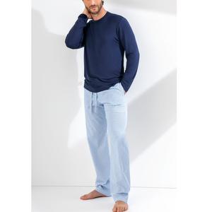 Pyjama 2 pièces avec logo personnalisé de la meilleure qualité, pantalon à manches longues, jersey de coton imprimé pour hommes, ensemble de pyjamas biologiques de nuit de BD - Product Image 2
