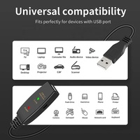 Câble d'extension répéteur USB 2.0 Xput Active mâle vers femelle avec amplificateur de signal intégré, plusieurs longueurs 5-30M