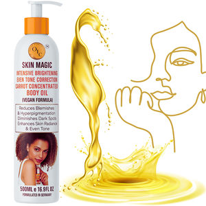 Huile Corporelle Éclaircissante Intensive Skin Magic Carrot Gold Elixir Correction du Teint Hydratation Complète pour Peaux Très Sèches Végane - Product Image 4