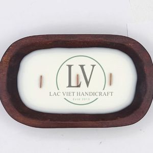 Mayorista DIY tazón de masa de madera vertido a mano velas perfumadas de rosas tazones de masa con mechas de madera de Vietnam - Product Image 2
