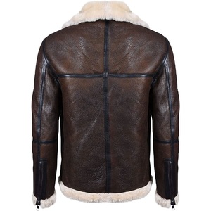 Chaqueta de cuero de alta calidad para hombre, chaqueta de piel de oveja de alta calidad, chaqueta de cuero genuino PU para hombre 2025 - Product Image 5