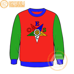 Orden personalizada de la estrella del Este Sudadera bordada de lana de algodón Suéter de alta calidad Ropa griega OES Sudaderas - Product Image 4