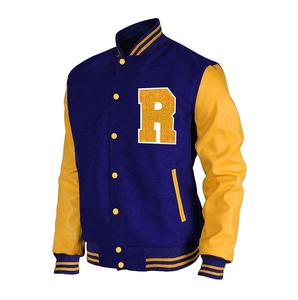 แจ็คเก็ตเบสบอลวาร์ซิตี้ขนสัตว์คลาสสิกขายส่ง แขนหนัง แจ็คเก็ตบอมเบอร์เบสบอลแบบกำหนดเองสำหรับทีม แจ็คเก็ตวิทยาลัย - Product Image 4