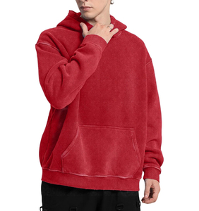 Oem Blank Custom Oversized Acid Wash Hoodie Fabricante 100% Cotton Hoodie High Quality Vintage Washed 500g Hoodie - Product Image 3