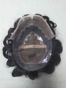 Perruque en cheveux humains vierges Taz Hair BD, modèle Bollywood, cheveux indiens doux, prothèse capillaire pour hommes, toupet Remy - Product Image 6