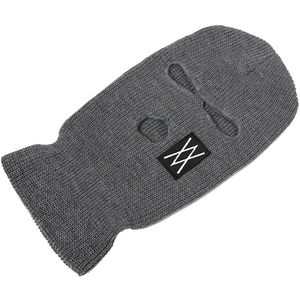 Máscara de esquí de cara completa de punto Diseño de tres agujeros Logotipo personalizado Pasamontañas Cubierta de cabeza de acrílico suave y cálida para montar al aire libre y deportes de nieve - Product Image 3