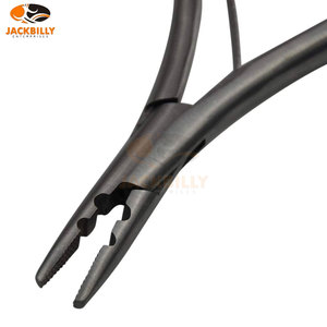 Pince d'extension de cheveux en acier inoxydable argenté avec 2 trous Outil d'extension de cheveux multifonctionnel pour l'épilation Micro anneau boucle - Product Image 1