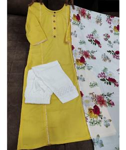 Dernières femmes portent prêt à porter Salwar Kameez costume et crêpe avec impression numérique Dupatta pour décontracté et tenue de festival robe - Product Image 1