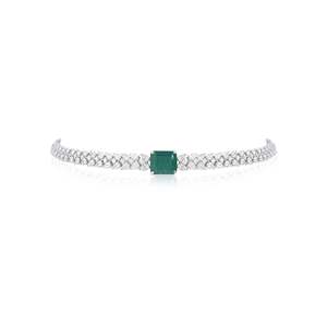 Collar con Diamante Corte Esmeralda - Product Image 1