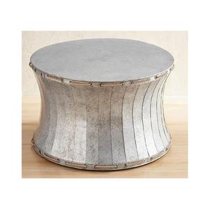 Manufacturer of Drum Side <b>Table</b> Handmade Galvanized Stainless Steel Drum Handcrafted Metal Coffee <b>Table</b> for Bedroom Livingroom - Product Image 3