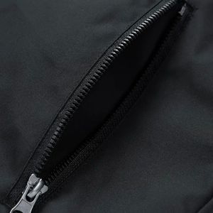 Blouson d'aviateur noir sur mesure à capuche avec fermeture à glissière pour l'extérieur, tenue décontracté de coupe régulière doublée de polyester pour le printemps et l'automne - Product Image 6