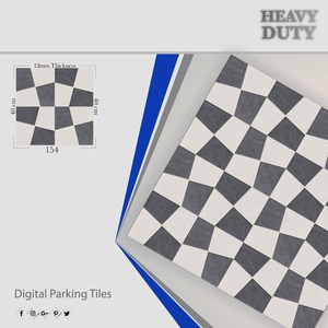 กระเบื้องพอร์ซเลนเซรามิกกันลื่นขนาด400x400มม. กระเบื้องปูพื้นสำหรับจอดรถดีไซน์ใหม่กลางแจ้ง - Product Image 2